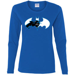 We Are The Carolina Panthers Batman Nfl Mashup Women Long Sleeve Shirt