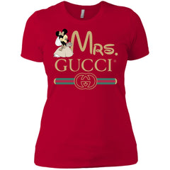 Mrs Minnie Gucci Couple Disney Shirt Valentine's Day T-shirt Women Cotton T-Shirt Women Cotton T-Shirt - parenttees