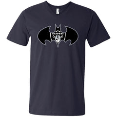 We Are The Oakland Raiders Batman Nfl Mashup Men V-Neck T-Shirt Men V-Neck T-Shirt - parenttees