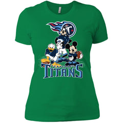 Mickey Mouse Tennessee Titans American Football Nfl Sports Shirt Women Cotton T-Shirt Women Cotton T-Shirt - parenttees