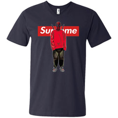 Supreme Deadpool Hiphop T-shirt Men V-Neck T-Shirt Men V-Neck T-Shirt - parenttees