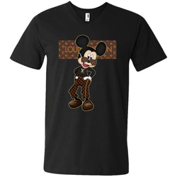 Best Louis Vuitton Mickey Fashion T-shirt Men V-Neck T-Shirt