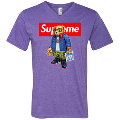 Supreme Bear Style Music T-shirt Men V-Neck T-Shirt Men V-Neck T-Shirt - parenttees