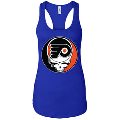 Philadelphia Flyers Grateful Dead Steal Your Face Hockey Nhl Shirts Women Tank Top Women Tank Top - parenttees