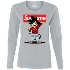 Supreme Songoku T-shirt Women Long Sleeve Shirt Women Long Sleeve Shirt - parenttees