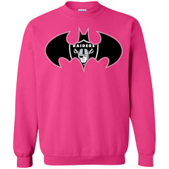 We Are The Oakland Raiders Batman Nfl Mashup Crewneck Pullover Sweatshirt Crewneck Pullover Sweatshirt - parenttees