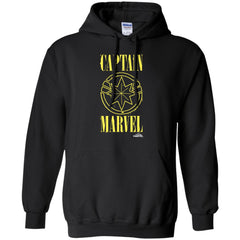 Captain Marvel Yellow Paint Drip Logo Pullover Hoodie Sweatshirt Pullover Hoodie Sweatshirt - parenttees