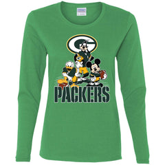 Mickey Mouse Green Bay Packer American Football Nfl Sports Shirt Women Long Sleeve Shirt Women Long Sleeve Shirt - parenttees