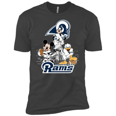 Nfl – Los Angeles Rams Donald Duck Goofy Mickey Mouse Super Bowl 2019 Football Men Short Sleeve T-Shirt Men Short Sleeve T-Shirt - parenttees