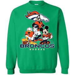 Mickey Mouse Denver Broncos American Football Nfl Sports Shirt Crewneck Pullover Sweatshirt Crewneck Pullover Sweatshirt - parenttees