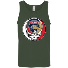 Florida Panthers Grateful Dead Steal Your Face Hockey Nhl Shirts Men Cotton Tank Men Cotton Tank - parenttees