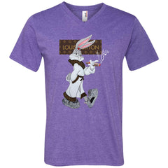 Louis Vuitton Rabbit Smoking Shirt Men V-Neck T-Shirt Men V-Neck T-Shirt - parenttees