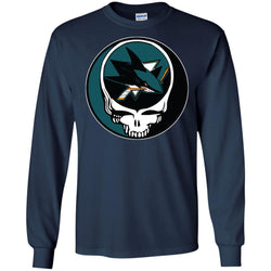 San Jose Sharks Grateful Dead Steal Your Face Hockey Nhl Shirts Men Long Sleeve Shirt