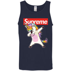 Supreme Unicorn T-shirt Dance Dabbing Unicorn Men Cotton Tank Men Cotton Tank - parenttees