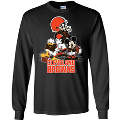 Mickey Mouse Cleveland Browns American Football Nfl Sports Shirt Men Long Sleeve Shirt