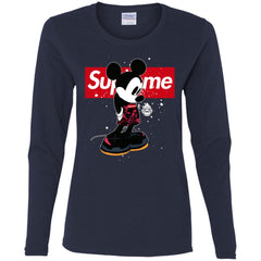 Supreme Mickey Babe Cute Love T-shirt Women Long Sleeve Shirt Women Long Sleeve Shirt - parenttees