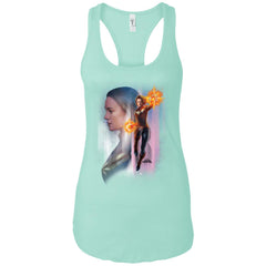 Captain Marvel Flying Space Portrait Women Tank Top Women Tank Top - parenttees