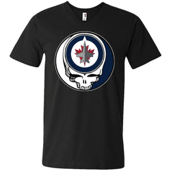 Winnipeg Jets Grateful Dead Steal Your Face Hockey Nhl Shirts Men V-Neck T-Shirt