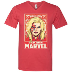 Captain Marvel Ornament Men V-Neck T-Shirt Men V-Neck T-Shirt - parenttees