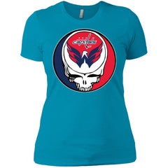 Washington Capitals Grateful Dead Steal Your Face Hockey Nhl Shirts Women Cotton T-Shirt Women Cotton T-Shirt - parenttees