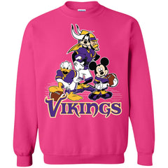 Mickey Mouse Minnesota Vikings American Football Nfl Sports Shirt Crewneck Pullover Sweatshirt Crewneck Pullover Sweatshirt - parenttees