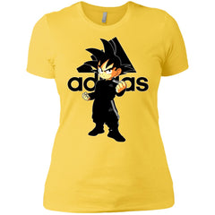 Goku Adidas Black T-shirt Women Cotton T-Shirt Women Cotton T-Shirt - parenttees