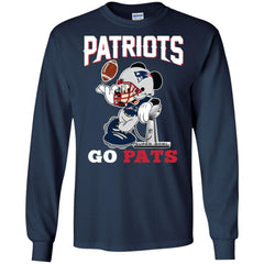 Go Pats - New England Patriots Super Bowl 2019 Mickey Mouse Football Nfl Men Long Sleeve Shirt Men Long Sleeve Shirt - parenttees