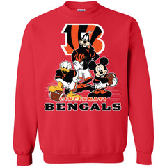 Mickey Mouse Cincinnati Bengals American Football Nfl Sports Shirt Crewneck Pullover Sweatshirt Crewneck Pullover Sweatshirt - parenttees