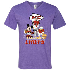 Nfl – Kansas City Chiefs Donald Duck Goofy Mickey Mouse Super Bowl 2019 Football Men V-Neck T-Shirt Men V-Neck T-Shirt - parenttees