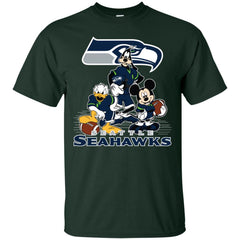 Mickey Mouse Seattle Seahawks American Football Nfl Sports Shirt Men Cotton T-Shirt Men Cotton T-Shirt - parenttees