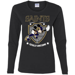 Nfl – New Orleans Saints Totally Awesome Mickey Mouse Super Bowl 2019 Football Women Long Sleeve Shirt Women Long Sleeve Shirt - parenttees