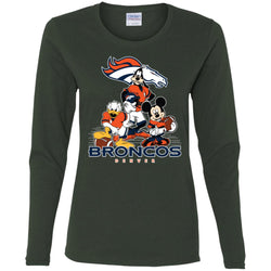 Mickey Mouse Denver Broncos American Football Nfl Sports Shirt Women Long Sleeve Shirt