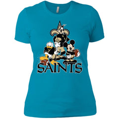 Mickey Mouse New Orleans Saints American Football Nfl Sports Shirt Women Cotton T-Shirt Women Cotton T-Shirt - parenttees