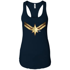 Captain Marvel Gleaming Chest Logo Women Tank Top Women Tank Top - parenttees