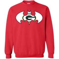 We Are The Green Bay Packers Batman Nfl Mashup Crewneck Pullover Sweatshirt Crewneck Pullover Sweatshirt - parenttees