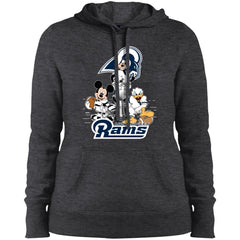 Nfl – Los Angeles Rams Donald Duck Goofy Mickey Mouse Super Bowl 2019 Football Women Hooded Sweatshirt Women Hooded Sweatshirt - parenttees