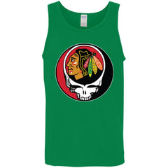 Chicago Blackhawks Grateful Dead Steal Your Face Hockey Nhl Shirts Men Cotton Tank Men Cotton Tank - parenttees