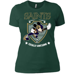 Nfl – New Orleans Saints Totally Awesome Mickey Mouse Super Bowl 2019 Football Women Cotton T-Shirt Women Cotton T-Shirt - parenttees