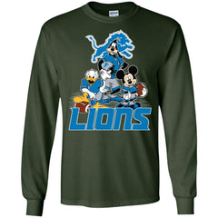 Mickey Mouse Detroit Lions American Football Nfl Sports Shirt Men Long Sleeve Shirt Men Long Sleeve Shirt - parenttees