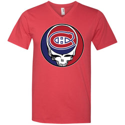 Montreal Canadiens Grateful Dead Steal Your Face Hockey Nhl Shirts Men V-Neck T-Shirt