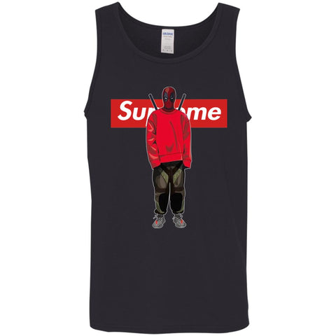 Supreme Deadpool Hiphop T-shirt Men Cotton Tank Black / X-Small Men Cotton Tank - parenttees