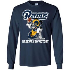 Los Angeles Rams Gateway To Victory Super Bowl 2019 Mickey Mouse Football Nfl Men Long Sleeve Shirt Men Long Sleeve Shirt - parenttees