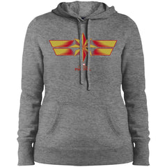 Marvel Captain Marvel Retro Red Yellow Logo Women Hooded Sweatshirt Women Hooded Sweatshirt - parenttees