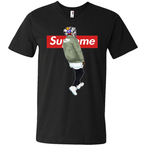 Supre Me Nike Top Fashion T-shirt Men V-Neck T-Shirt Black / S Men V-Neck T-Shirt - parenttees