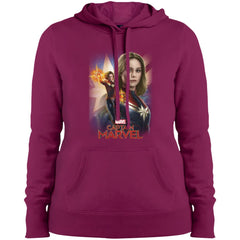 Marvel Captain Marvel Powers Portrait Women Hooded Sweatshirt Women Hooded Sweatshirt - parenttees