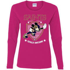 Nfl – New Orleans Saints Totally Awesome Mickey Mouse Super Bowl 2019 Football Women Long Sleeve Shirt Women Long Sleeve Shirt - parenttees