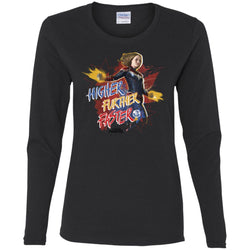 Captain Marvel Movie Vintage Colors Powers Women Long Sleeve Shirt