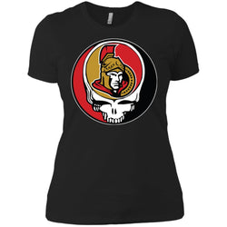 Ottawa Senators Grateful Dead Steal Your Face Hockey Nhl Shirts Women Cotton T-Shirt