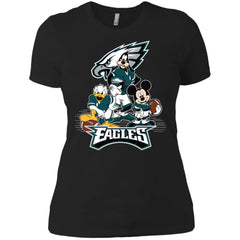 Mickey Mouse Philadelphia Eagle American Football Nfl Sports Shirt Women Cotton T-Shirt Women Cotton T-Shirt - parenttees