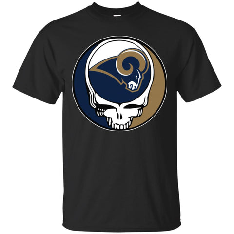 Los Angeles Rams Grateful Dead Steal Your Face Football Nfl Shirts Men Cotton T-Shirt Black / S Men Cotton T-Shirt - parenttees